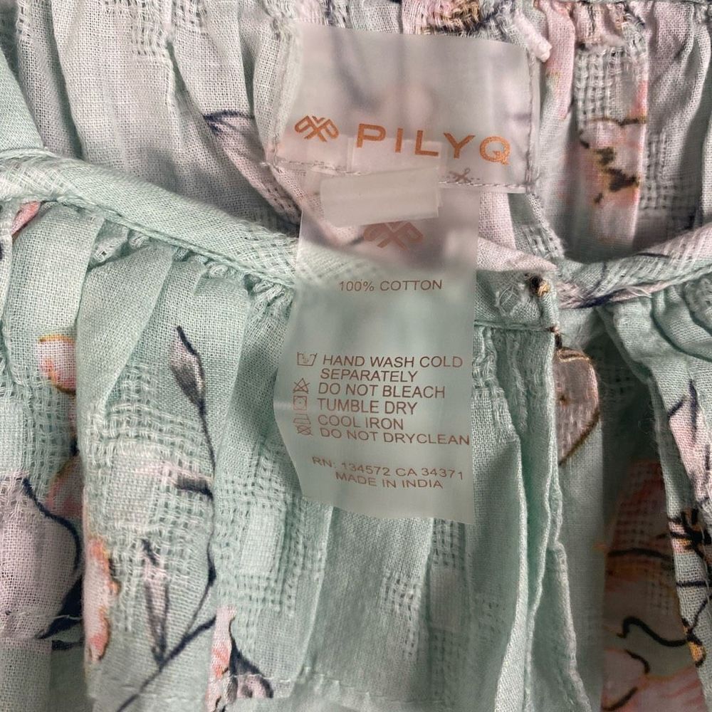 PilyQ Swim Cate Floral Print Ruffle Mini Dress In Posies - Picture 7 of 11